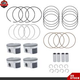 Ber535110 Berliii Pistons Set With Rings For 2007-2013 Toyota Camry Rav4 Scion Tc Lexus 2.4l 2azfe