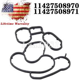 Bza1081 633042334415 2x Engine Oil Filter Housing Gasket Seals For Bmw E46 E60 E70 E81 E83 E85 E90 Us