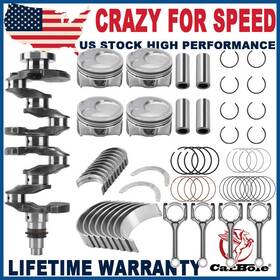 2e200 Carbole 23040 For Hyundai Kia G4kh 2.0l Engine Crankshaft And 4x Rods Piston Kit Bearing Set