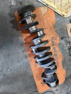 1950312 Cat As-is Needs Polishing C15 Caterpillar Diesel Engine Crankshaft Oem