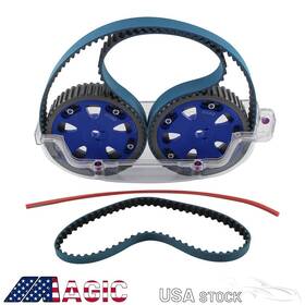 01egi007ebl Csks Racing Timing Belt With Balance Cam Gear Cover For Evo 1-3 Eclipse Dsm 4g63 Bl
