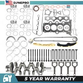 3axy8o Dynepro G4fj 1.6l Turbo Engine Overhaul Rebuild Kit Crankshaft Rods For Hyundai Kia
