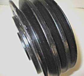 C2oz-6312-b Ford Used 65 Mustang 260 289 P/s A/c Triple Sheave Crankshaft Pulley