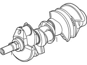 F75z-6303-ac Ford Genuine Crankshaft