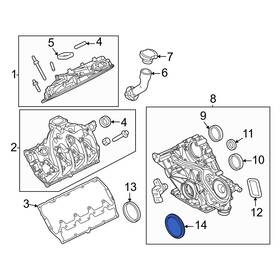 Lc3z6700c Ford Oe For F-250 Super Duty 2020-2026 Front Engine Crankshaft Seal