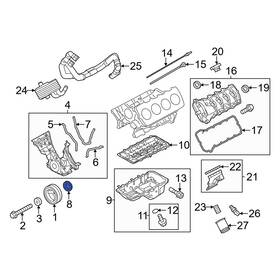 Xw4z6700b Ford Oe For F-150 2011-2024 Front Engine Crankshaft Seal