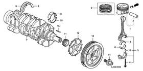 13310-pwc-000 Honda Genuine Crankshaft