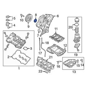 214433c700 Kia Oe For Sorento 2016-2020 Rear Engine Crankshaft Seal