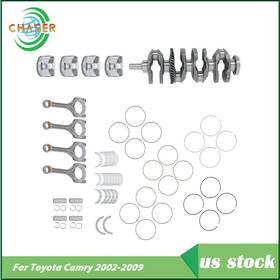 Cer113520c Labworkmoto For Toyota Highlander 2001-2007 Crankshaft And Con Rods Bearings Pistons Kit