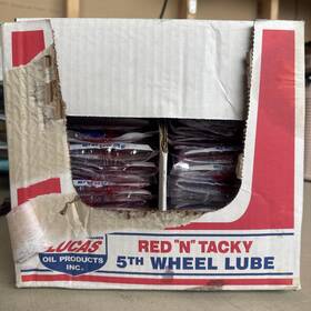 Lucas 049807106768 Case Of 46 - Oil 2.5 Oz Red Inch N Tacky 5th Wheel Lube Grease Packs