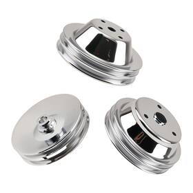 0qfyec Maxpeedingrods Water Pump Pulley Fit For Sbc Small Block Chevy 2 Groove Kit 283 Engines Chrome