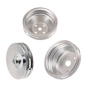 Dbn0zu Maxpeedingrods Water Pump Pulley Fit For Sbc Small Block Chevy 2 Groove Chrome Steel 350