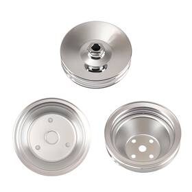 J0mzkw Maxpeedingrods Water Pump Pulley Fit For Sbc Small Block Chevy 2 Groove Kit 283 Engines Chrome