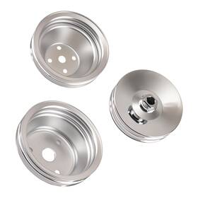 283-350 Maxpeedingrods Sty7r4 Water Pump Pulley For Small Block Sbc Chevy Engines Chrome Steel 305 350