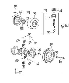 04621983ad Mopar Genuine Crankshaft 4621983ad