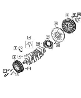 4893955aa Mopar Genuine Engine Crankshaft
