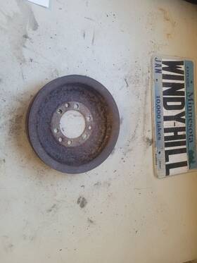 309.gm2s57 Pontiac 1957 347 370 Double Groove Crank Pulley