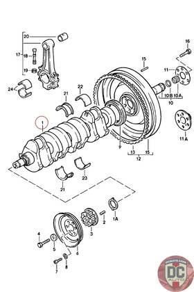 046105021a Porsche 1976-1985 924 Crankshaft