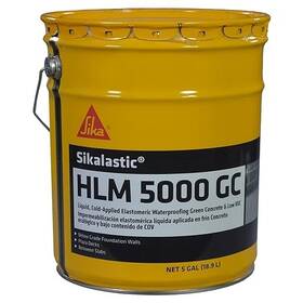 Sika 080492000221 Sikalastic Hlm 5000 Gc Liquid Cold-applied Waterproof- 5 Gal Pail - Black