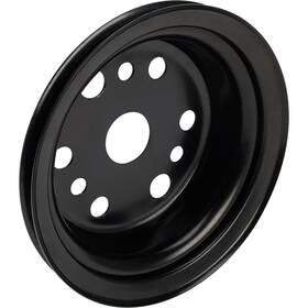 91038812 Speedway Motors 3rd Groove Crank Pulley Black Fits Chevy S/b