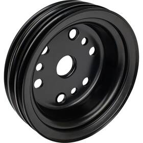 3-groove Speedway Motors 91038814 S/b Chevy Crank Pulley For Short Water Pump Black