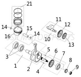 1mr1141000 Ssr Motorsports Crankshaft Assembly Bison 500
