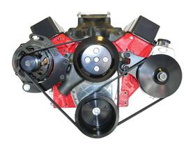 Sum-340500blk Summit Racing Mid-mount Serpentine Kit 340500blk