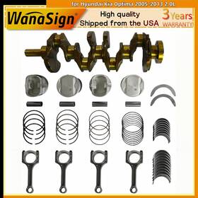 Qj-xd2.0-g4kd Wanasign Auto G4kd Crankshaft Rod Piston Bearing Kit Fit For Hyundai Kia Optima 2005-2013 2.0l