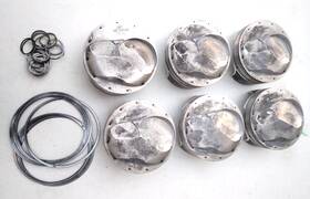 6496b100 Wiseco/grp Bbc 632 Cu In B/chief Pistons 6 Alum Rods 8 Used/1 New