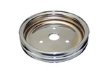 Chrome Steel Swp Double Groove Crankshaft Pulley Fits Chevy Sbc 283-350. Fixed Price $37.95.