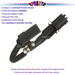 Crankshaft Position Sensor For Chevrolet Aveo Saturn Pontiac G3 PC831 55555806. Fixed Price $16.90.