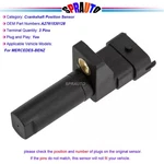 Crankshaft Position Sensor 2CRK0344 For Mercedes-benz C300 C350 E300 E350 90655. Fixed Price $15.90.