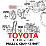 New Toyota Genuine Lexus Camry Estima Alphard Pulley, Crankshaft 13470-28040. Fixed Price $196.99.