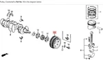 88-91 Crx, Civic Pulley (24MM) Crank Harmonic Balancer Belt Lower Gear Used Oem. Fixed Price $95.00.