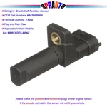 Crankshaft Position Sensor A2729050000 For Mercedes-benz E300 E350 C300 C350. Fixed Price $14.90.