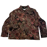 Vtg Briggs Of New York Paisley Blazer Jacket Brown Red Academia Size Boho Chic. Fixed Price $40.00.