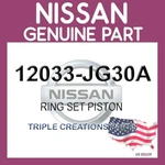 12033-JG30A Genuine Nissan Infiniti Ring Set Piston 12033JG30A Oem. Fixed Price $67.76.