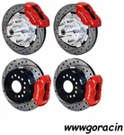 Wilwood Disc Brake KIT,1965-68 IMPALA,12" Drilled ROTORS,4 Piston Red Calipers'. Fixed Price $2708.56.