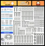 Stainless Steel Hex Kit Ford 260 289 302 Engines - 228 Pcs Nuts & Bolts. Fixed Price $62.99.