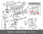 Genuine Crankshaft Bearing Shells, 117011601003 For Toyota 11701-16010-03. Fixed Price $25.96.