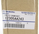 Genuine Oem Subaru 12305AA243 Crankshaft Pulley. Fixed Price $153.82.