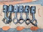 Set Of 6 Scania DS11 DSC11 Diesel Engine Piston And Connecting Rods 1304357 Oem. Fixed Price $935.00.