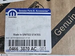Genuine Mopar 04663870AC Engine Crankshaft Retainer Rear Main Seal,. Fixed Price $119.99.