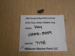 08341-31059 Suzuki 1987 DT55HTCLH 55HP 2-STROKE Key T178. Fixed Price $9.95.