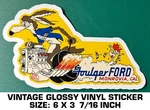Foulger Ford Dealer Vintage 90'S Glossy Vinyl Decal Sticker-drag Racing. Fixed Price $10.12.