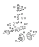 Genuine Mopar Crankshaft 5143037AA. Fixed Price $1821.45.