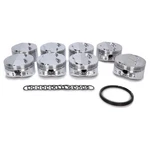Je Sbc Domed Set 4.145 Bore +2.5CC- 213121. Fixed Price $1184.00.