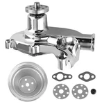 Short Water Pump Kit For Chevy 283-350 V8 1955-68 Chrome Aluminum W/pulley Set. Fixed Price $120.33.