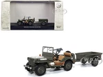 Willys Jeep 1/4-TON Utility Truck W/trailer "us Army" 1/43 By Militaria 23200-44. Fixed Price $34.99.
