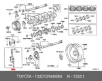 Genuine Engine Connecting Rod, 1320129686B0 For Toyota 13201-29686-B0. Fixed Price $171.79.